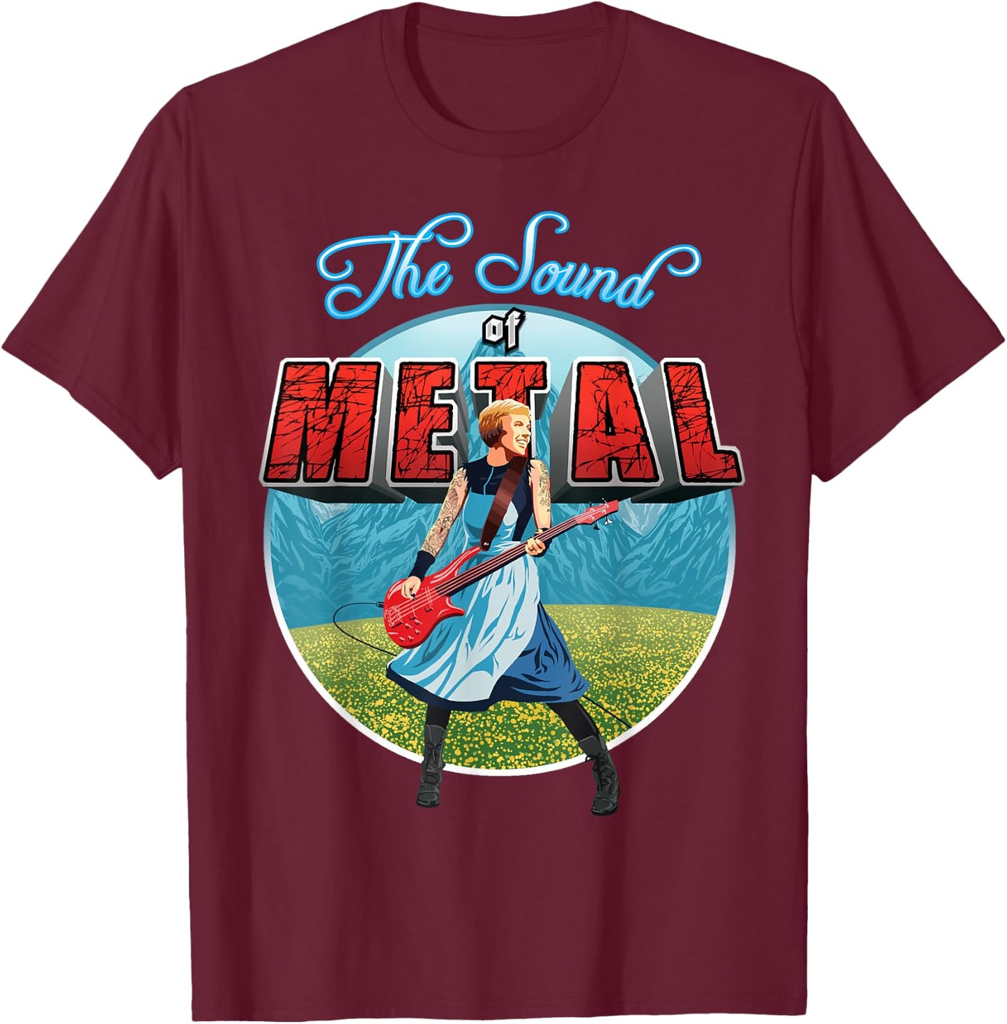 Funny Movie Heavy Metal Parody T-Shirt - T-Shirt | Maroon