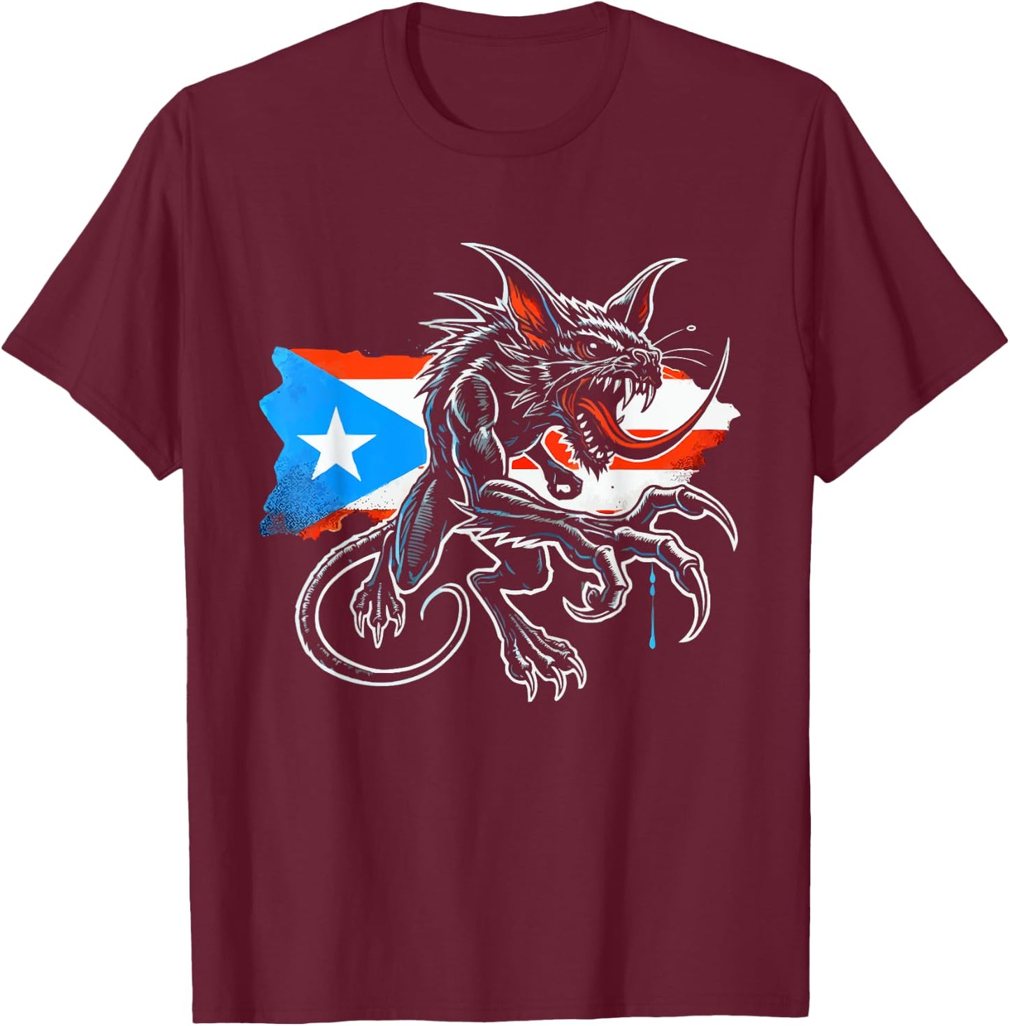 Chupacabra Legendary Creature Mythical Beast Cryptozoology T-Shirt - T-Shirt | Maroon