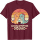 Lesbian Dinosaur Squad Funny Inappropriate Cute LGBTQ T-Shirt - T-Shirt | Maroon