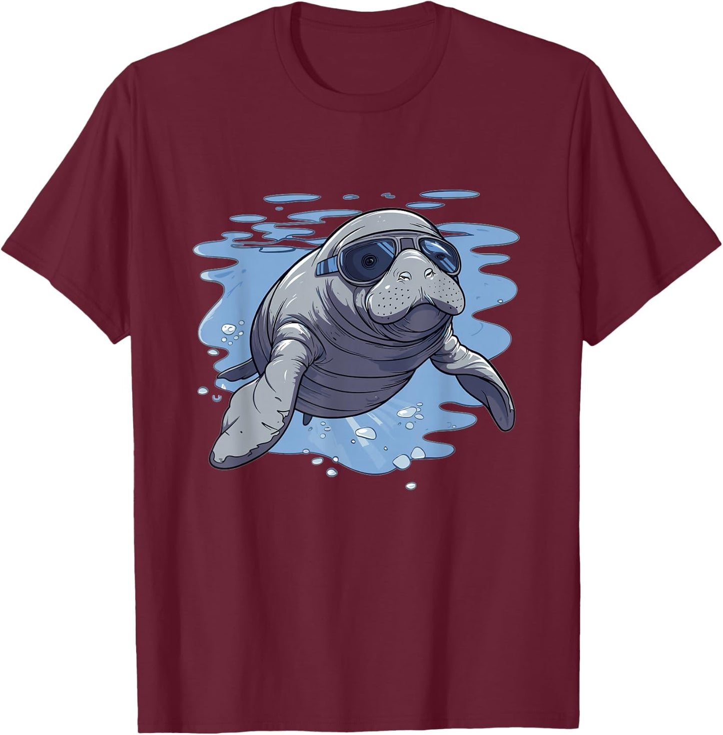 Cute Manatee I Kids Manatee T-Shirt - T-Shirt | Maroon