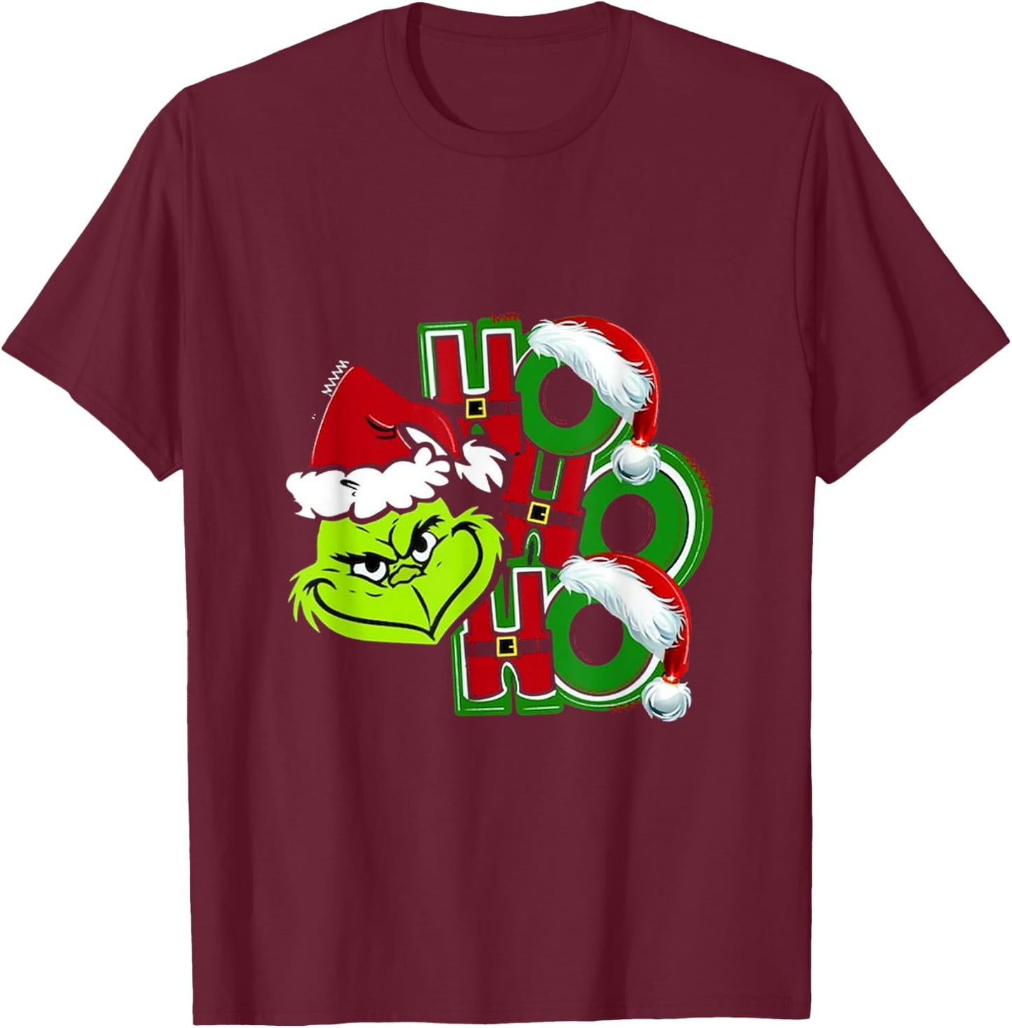 Costume Arts Hohoho 2021 Christmas Funny Cute T-Shirt - T-Shirt | Maroon