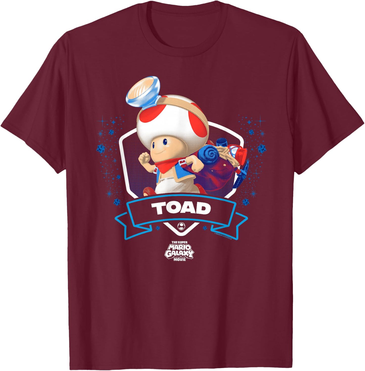 The Super Mario Galaxy Movie Toad Champion T-Shirt - T-Shirt | Maroon