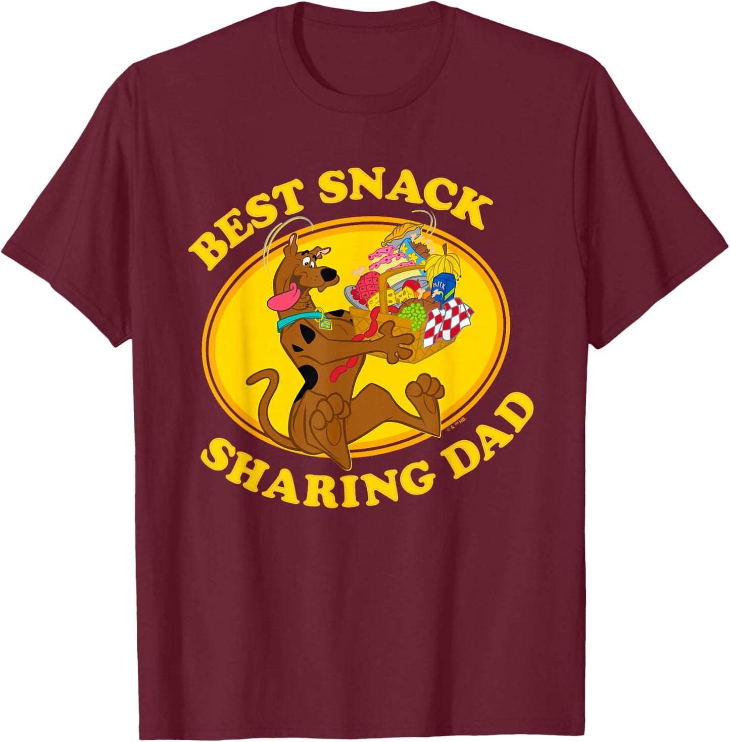 Scooby-Doo Father's Day Best Snack Sharing Dad T-Shirt - T-Shirt | Maroon