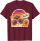 Cat Princess Retro Sunset Sunglasses Crown T-Shirt - T-Shirt | Maroon