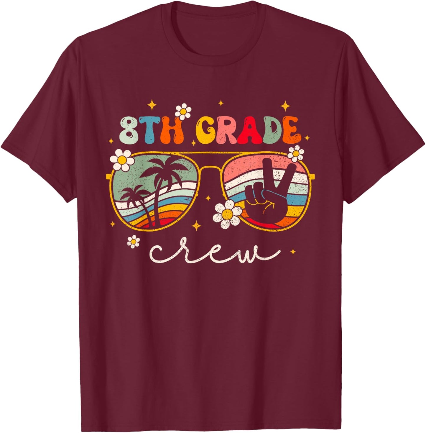 8th Grade Crew teacher team Eighth grade squad girls boys T-Shirt - T-Shirt | Maroon