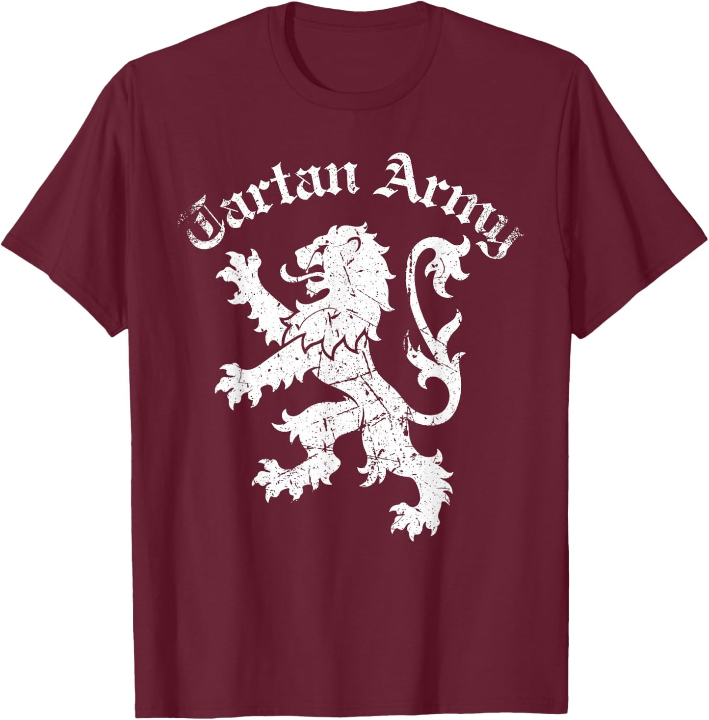 Tartan Army Scotland Patricotic Design T-Shirt - T-Shirt | Maroon