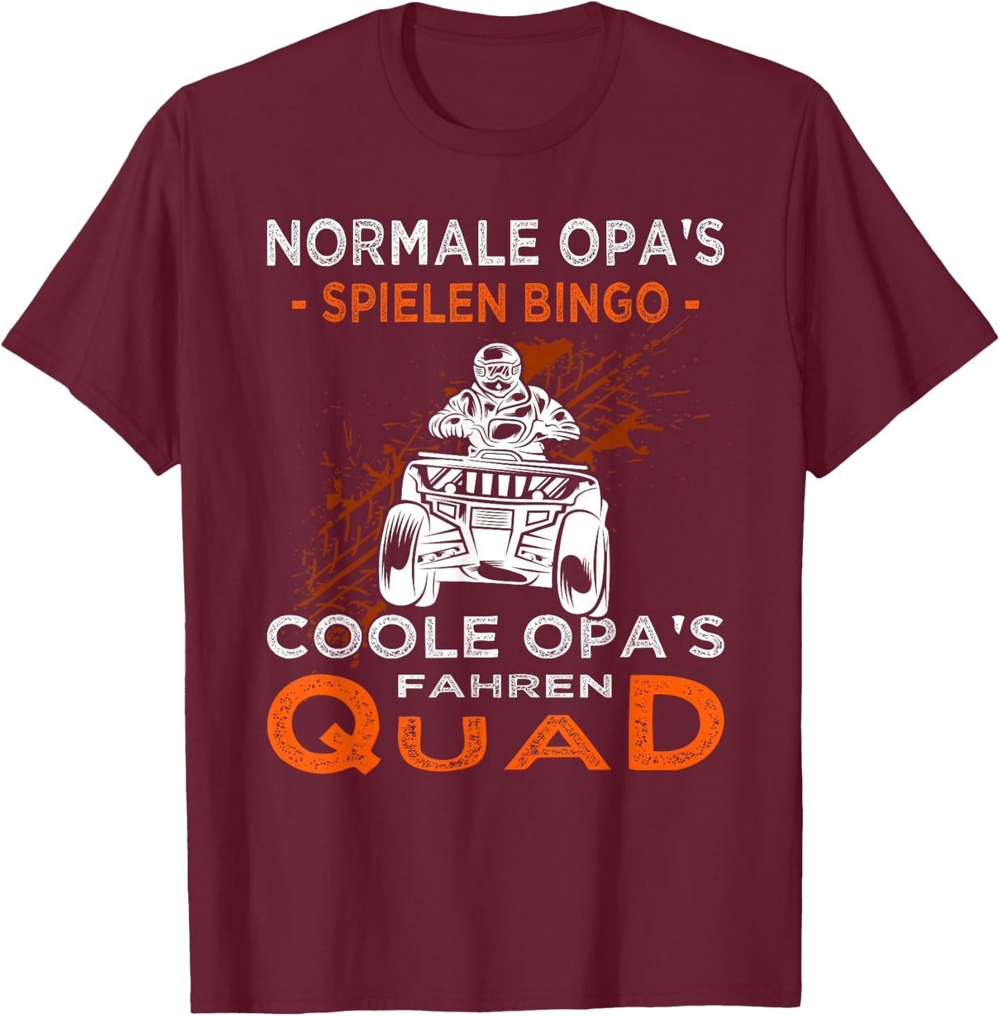 Coole Opas fahren Quad | Quadfahrer Opa T-Shirt - T-Shirt | Maroon