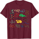 Types Of Snakes Herpetologist Kids Boys Girls Educational T-Shirt - T-Shirt | Maroon