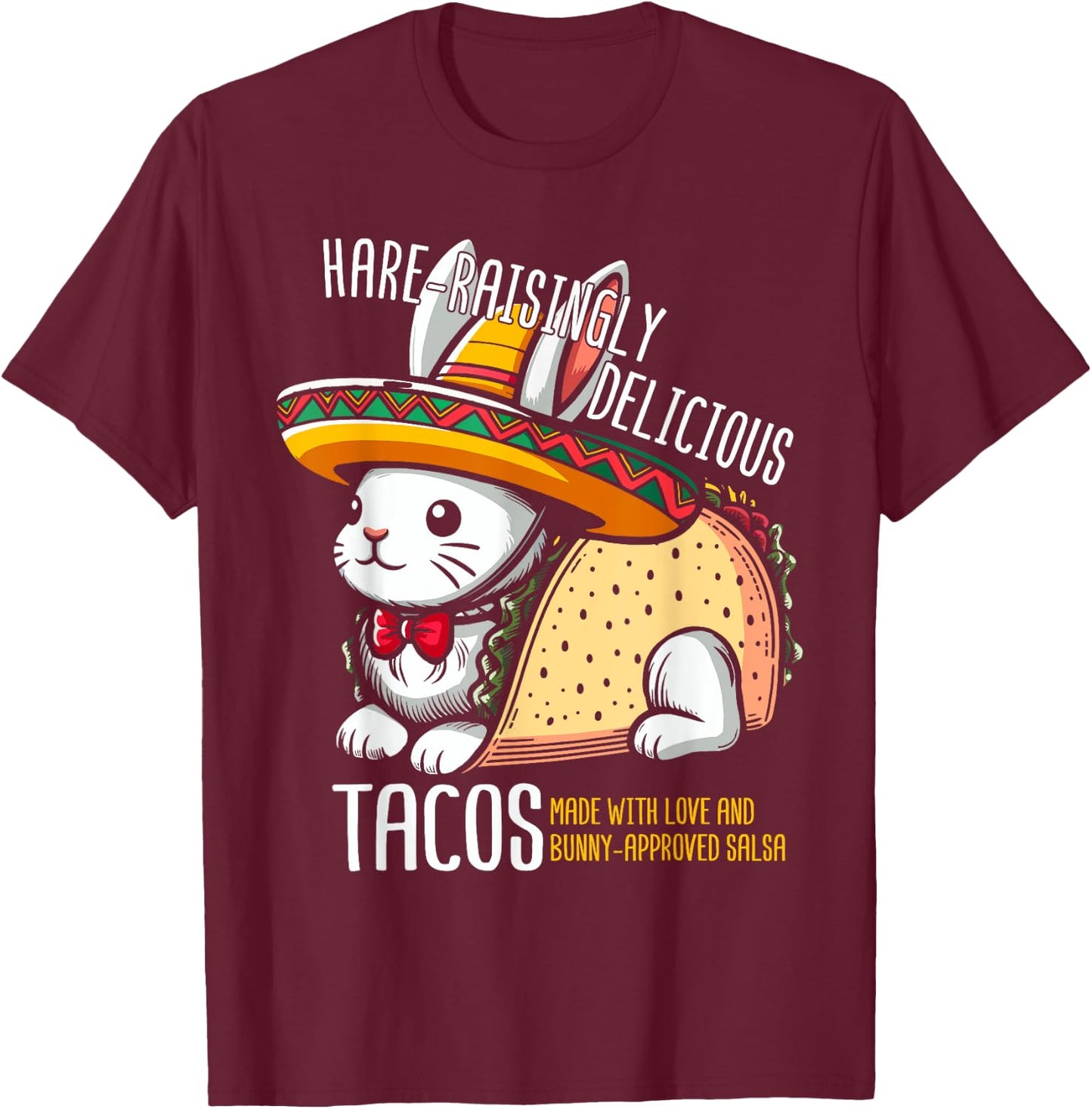 Taco Bunny Taco Rabbit T-Shirt - T-Shirt | Maroon