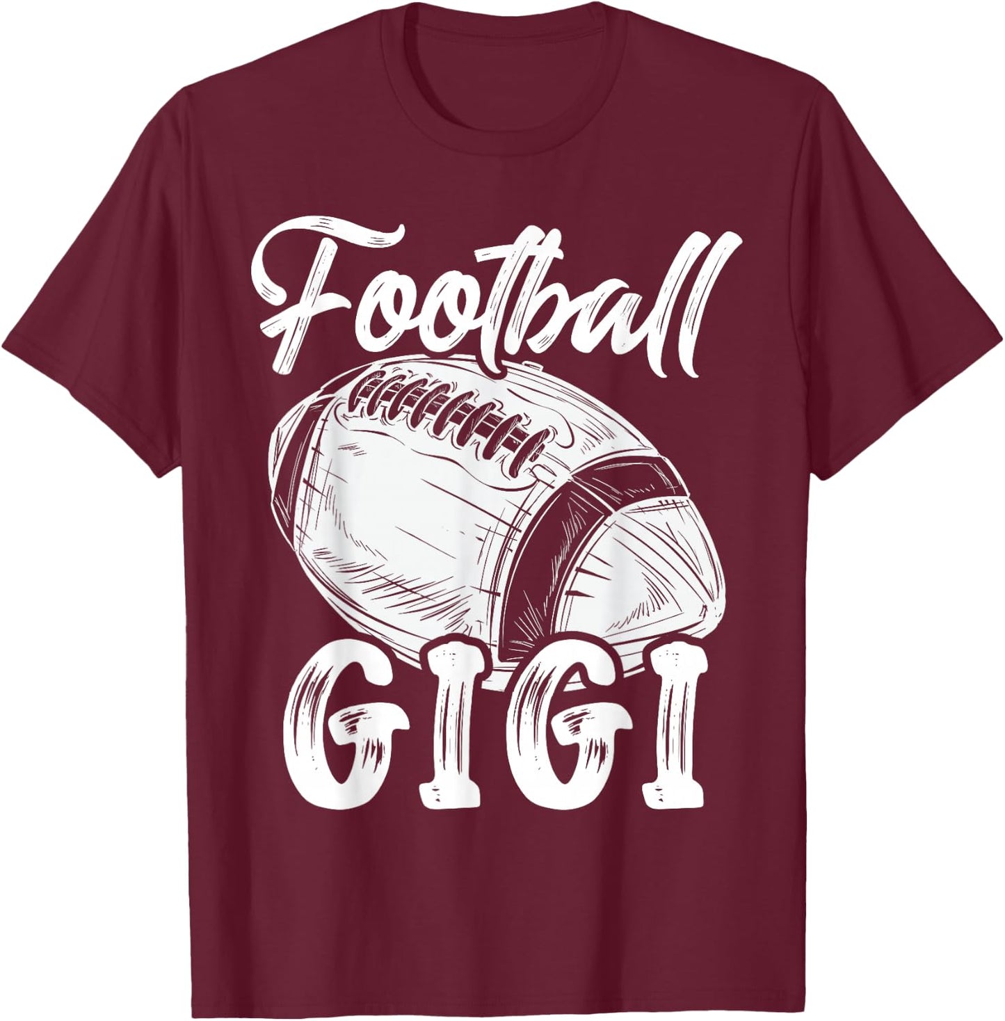 Football Gigi Family Matching Players Mothers Day T-Shirt - T-Shirt | Maroon