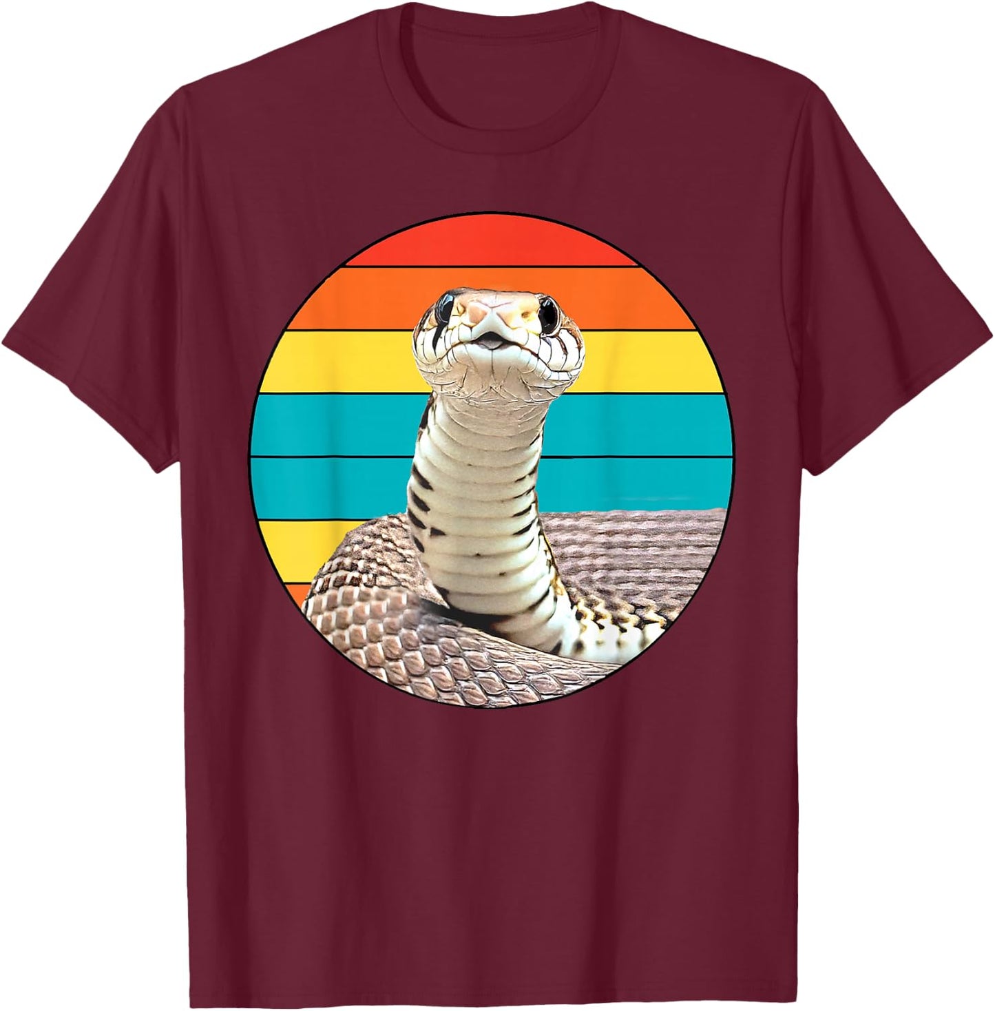 Cute Retro Snake Shirt Vintage Funny Shirt for Snake Lovers T-Shirt - T-Shirt | Maroon