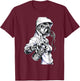 Graffiti Tag Skeleton Ghetto Girl T-Shirt - T-Shirt | Maroon