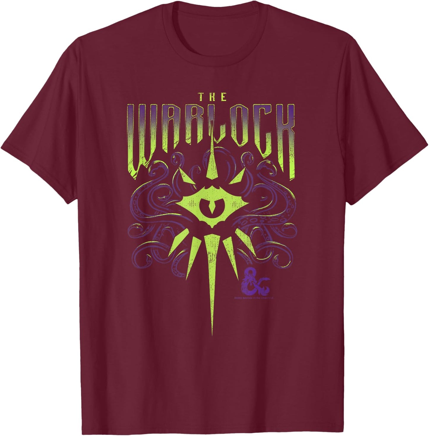 Dungeons & Dragons The Warlock Class Mysterious Pact Logo T-Shirt - T-Shirt | Maroon
