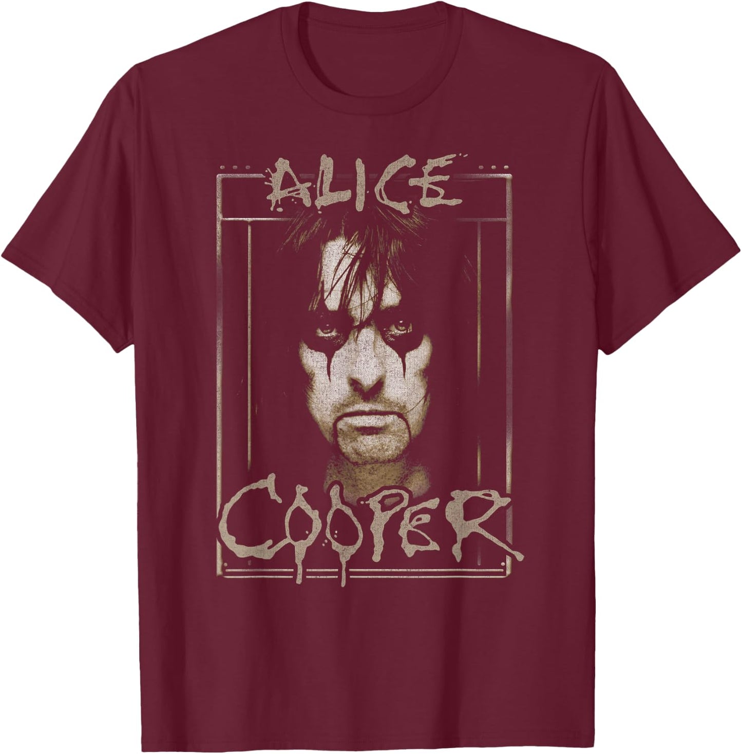 Alice Cooper – Sepia Portrait T-Shirt - T-Shirt | Maroon