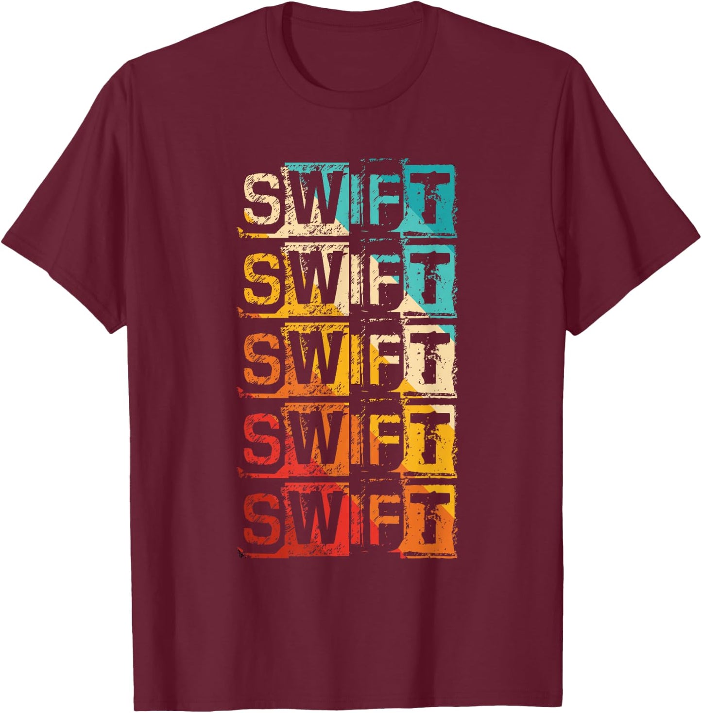 Swift Vintage Grunge T-Shirt - T-Shirt | Maroon