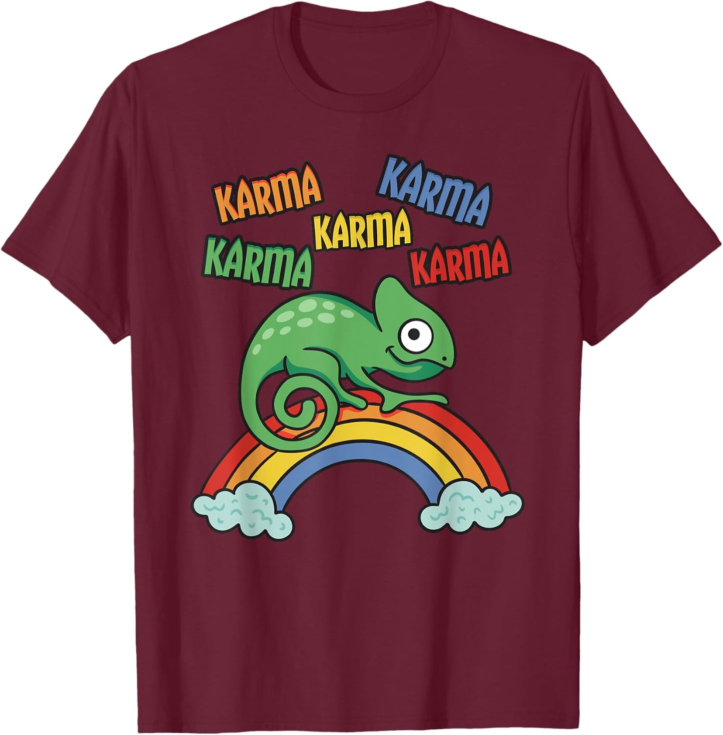 Karma Chameleon Funny T-Shirt - T-Shirt | Maroon