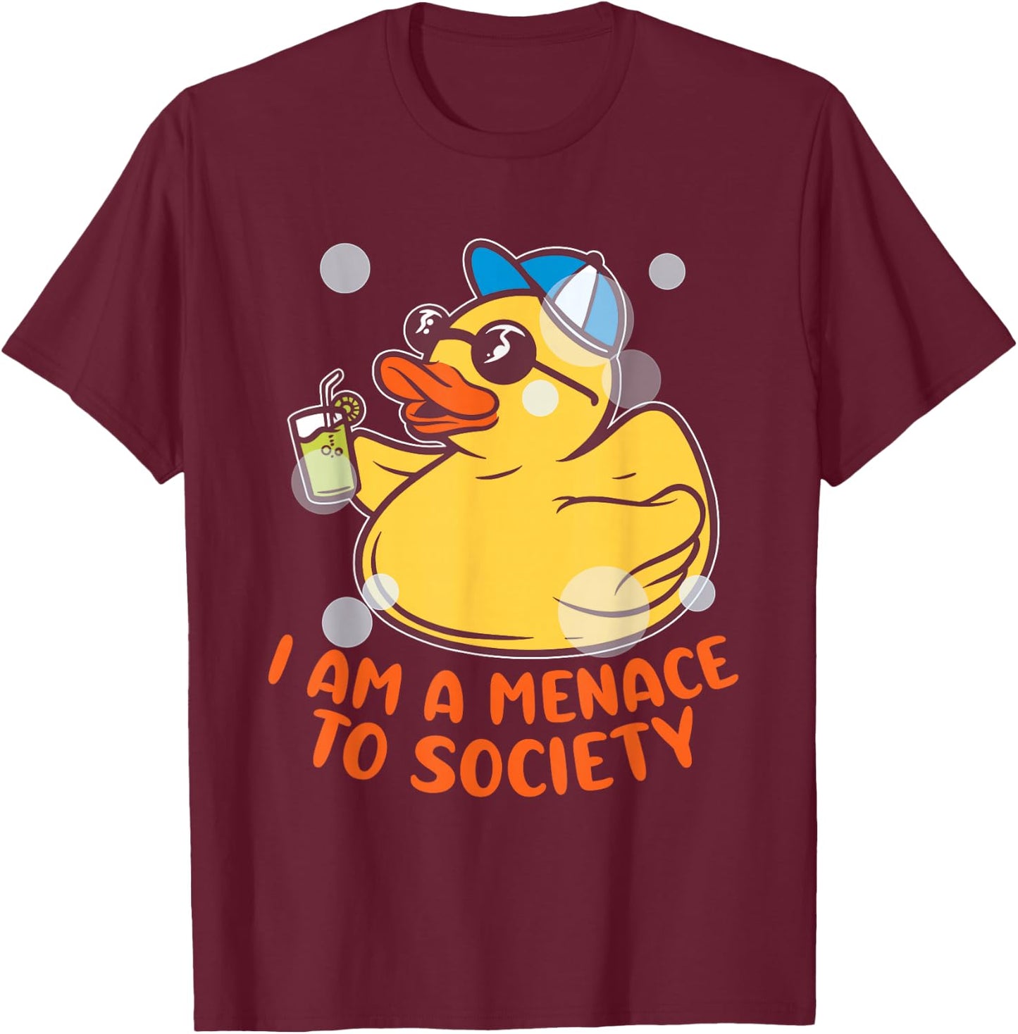 Yellow Rubber Duckie Duckling Rubber Duck Rubber Ducky Funny T-Shirt - T-Shirt | Maroon