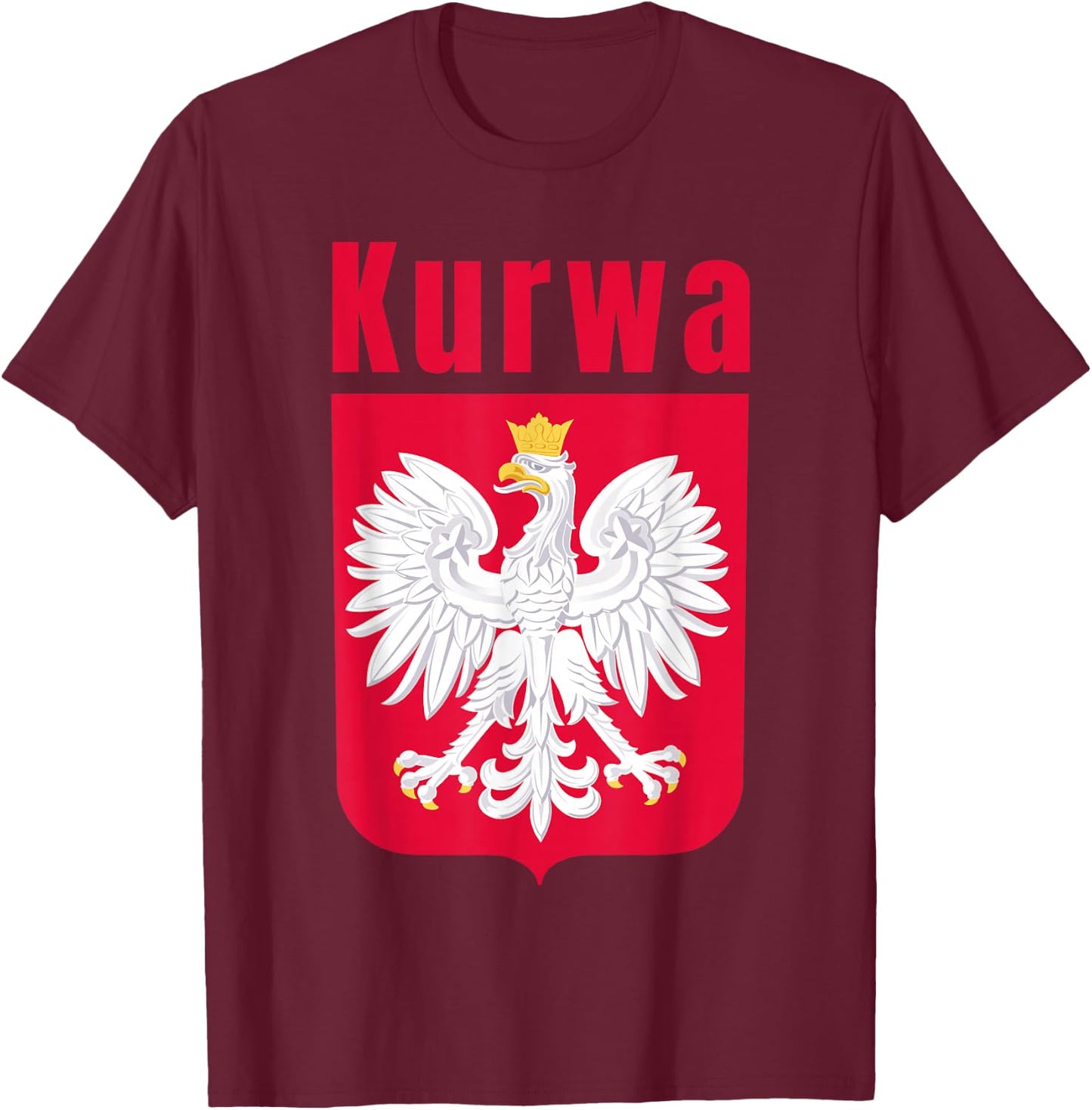 Poland For Gift Poland Poland Warsaw Flag , Black, S T-Shirt - T-Shirt | Maroon