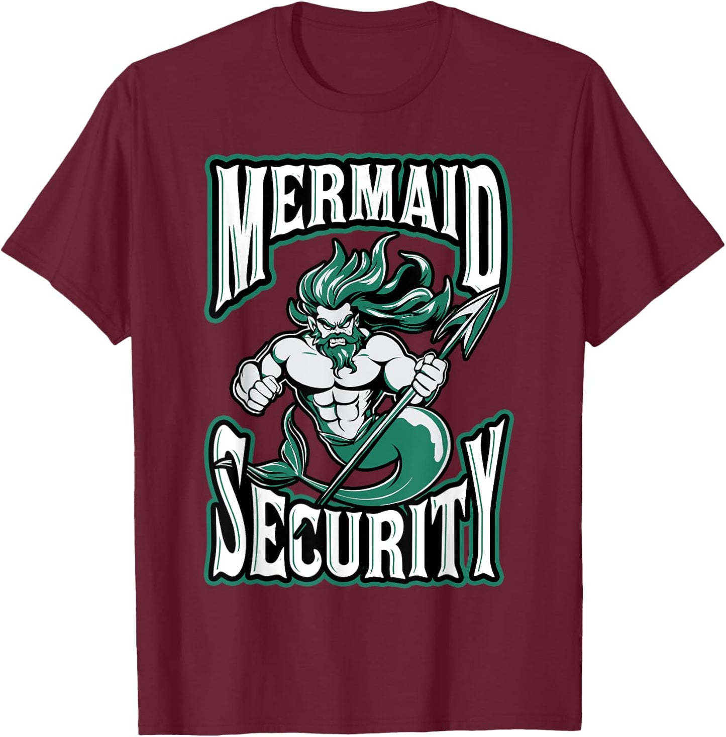 Mermaid Security T-Shirt - T-Shirt | Maroon