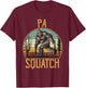 Pa Squatch Bigfoot Grandpa Sasquatch Family Matching T-Shirt - T-Shirt | Maroon