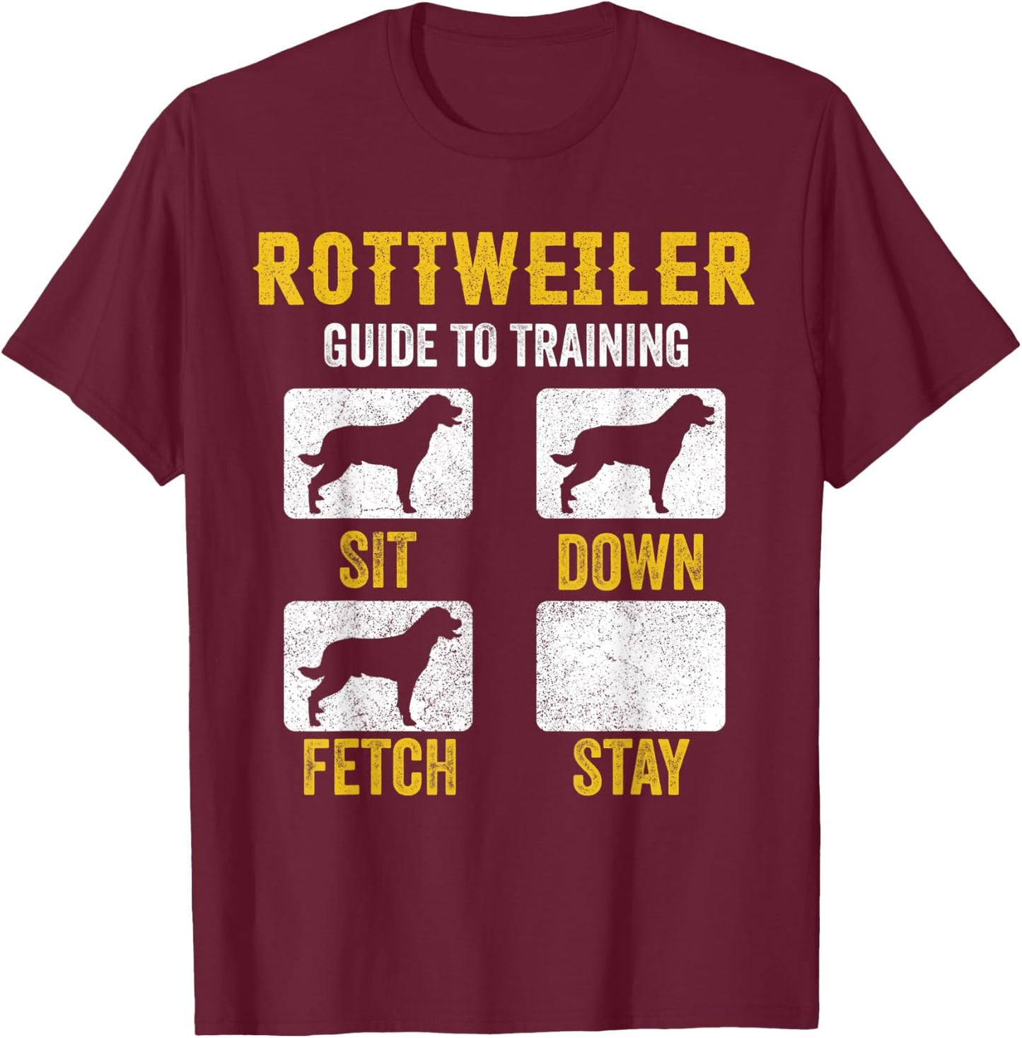 Rottweiler Guide To Training Shirts, Dog Mom Dad Lover Owner T-Shirt - T-Shirt | Maroon