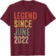 Legend Since June 2022 4th Birthday Boy Girl 4 Year Old T-Shirt - T-Shirt | Maroon