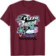 Disney Pixar Toy Story Pizza Planet Retro Neon Retro Poster T-Shirt - T-Shirt | Maroon
