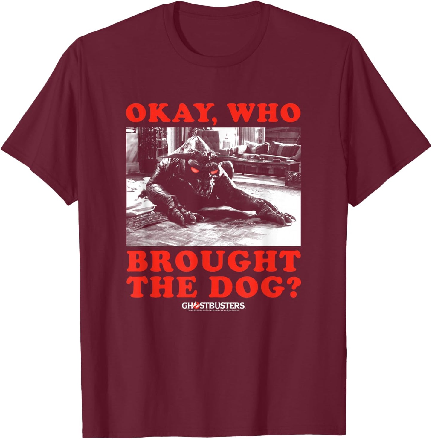 Ghostbusters Who Brought The Dog Zuul Lustiger Film T-Shirt - T-Shirt | Maroon