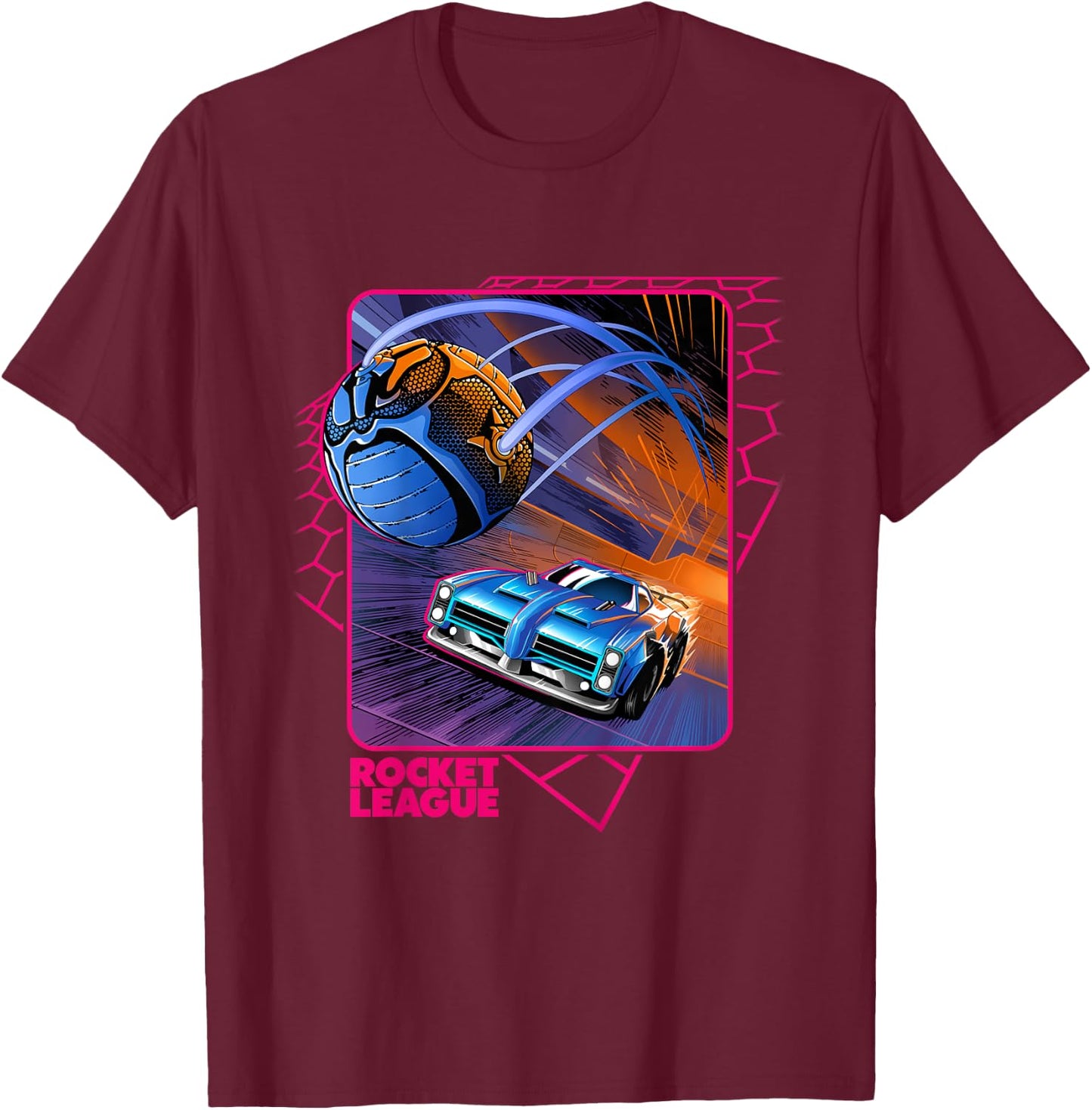 Rocket League Dominus Children's , black T-Shirt - T-Shirt | Maroon
