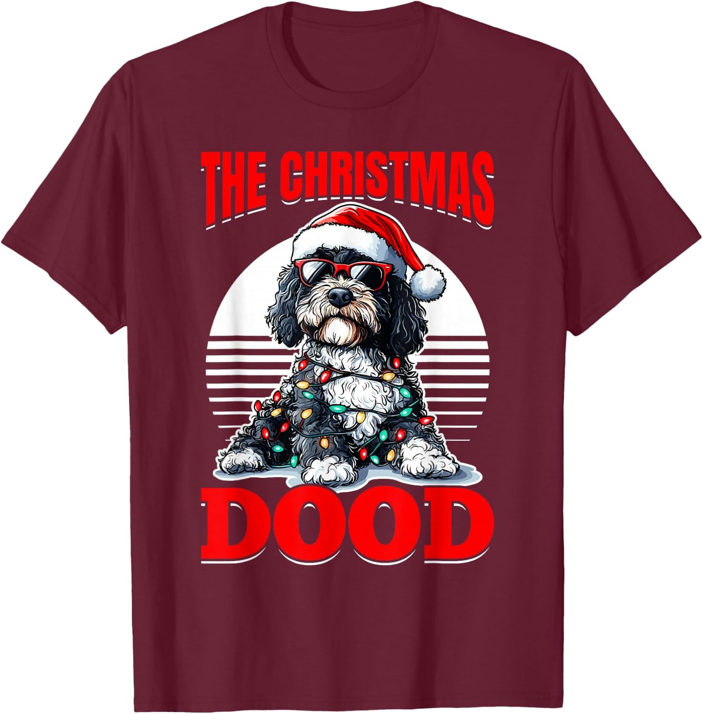 Bernedoodle Christmas Dog Breed The Christmas Dood T-Shirt - T-Shirt | Maroon
