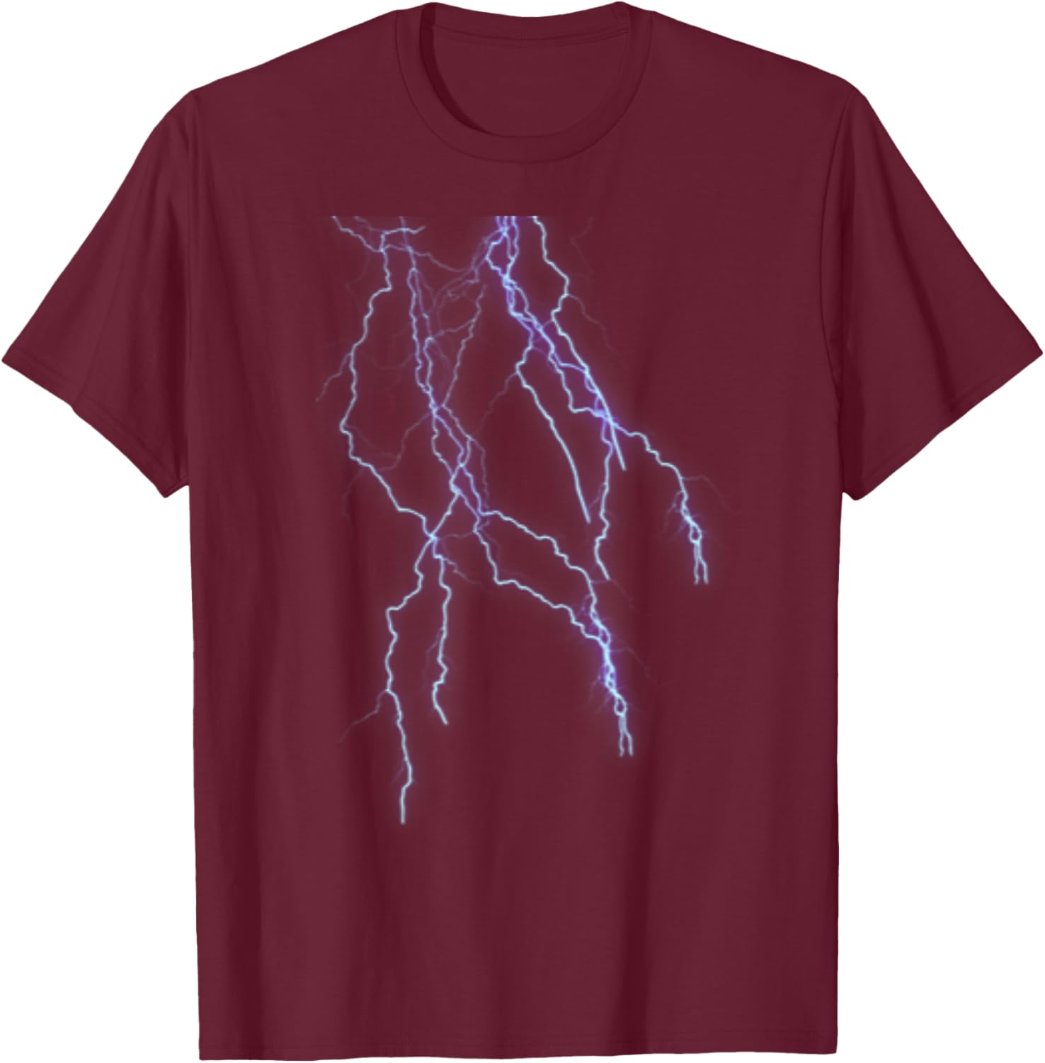 Lightning Graphic | Science Thunder Shirt T-Shirt - T-Shirt | Maroon