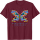 Bentonville Arkansas Souvenir Butterfly Graphic T-Shirt - T-Shirt | Maroon