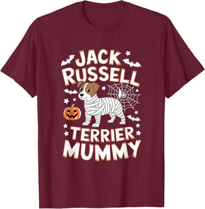 Jack Russell Terrier Mummy - Halloween Costume T-Shirt - T-Shirt | Maroon