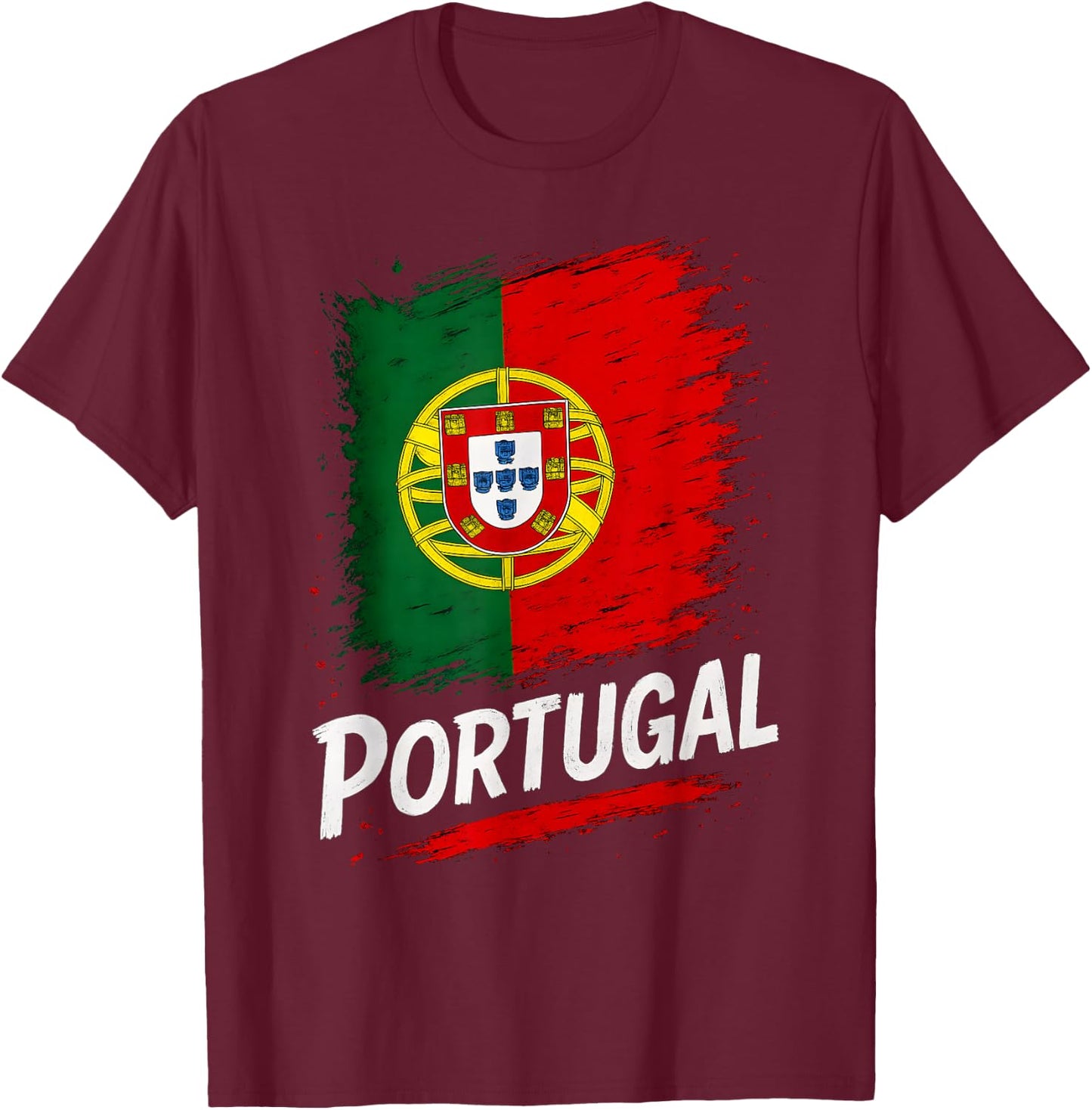 Portugal Portuguese Flag T-Shirt - T-Shirt | Maroon