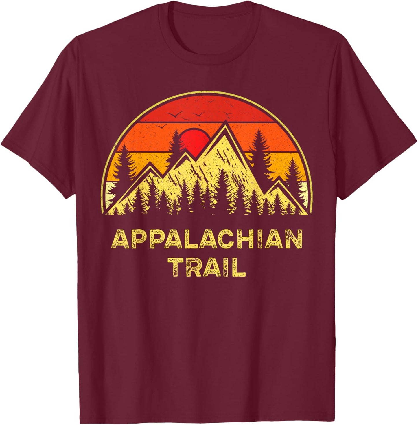Vintage Appalachian Trail Nature Hiking Mountains Souvenir T-Shirt - T-Shirt | Maroon