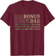 Bonus Dad Man Myth Legend Camo USA Flag Fathers Day Step Dad T-Shirt - T-Shirt | Maroon