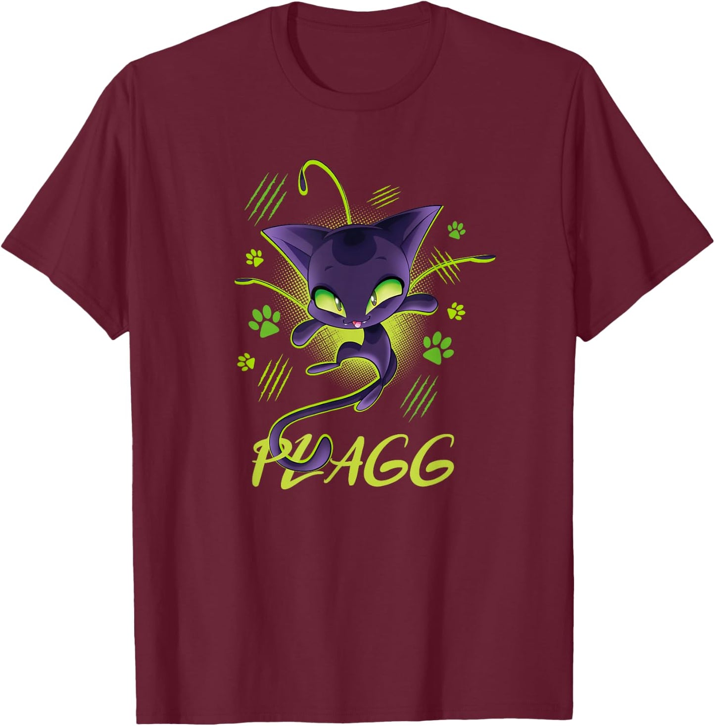 Miraculous Ladybug Kwamis Collection with Plagg T-Shirt - T-Shirt | Maroon
