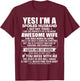 Yes I'm A Spoiled Husband But Not Yours - Awesome April Wife T-Shirt - T-Shirt | Maroon