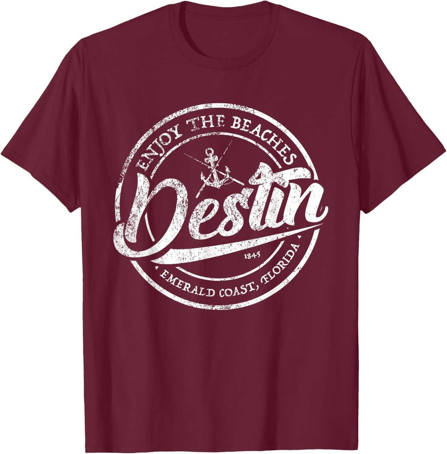 Enjoy the Beaches Destin FL Men Woman Kids T-Shirt - T-Shirt | Maroon