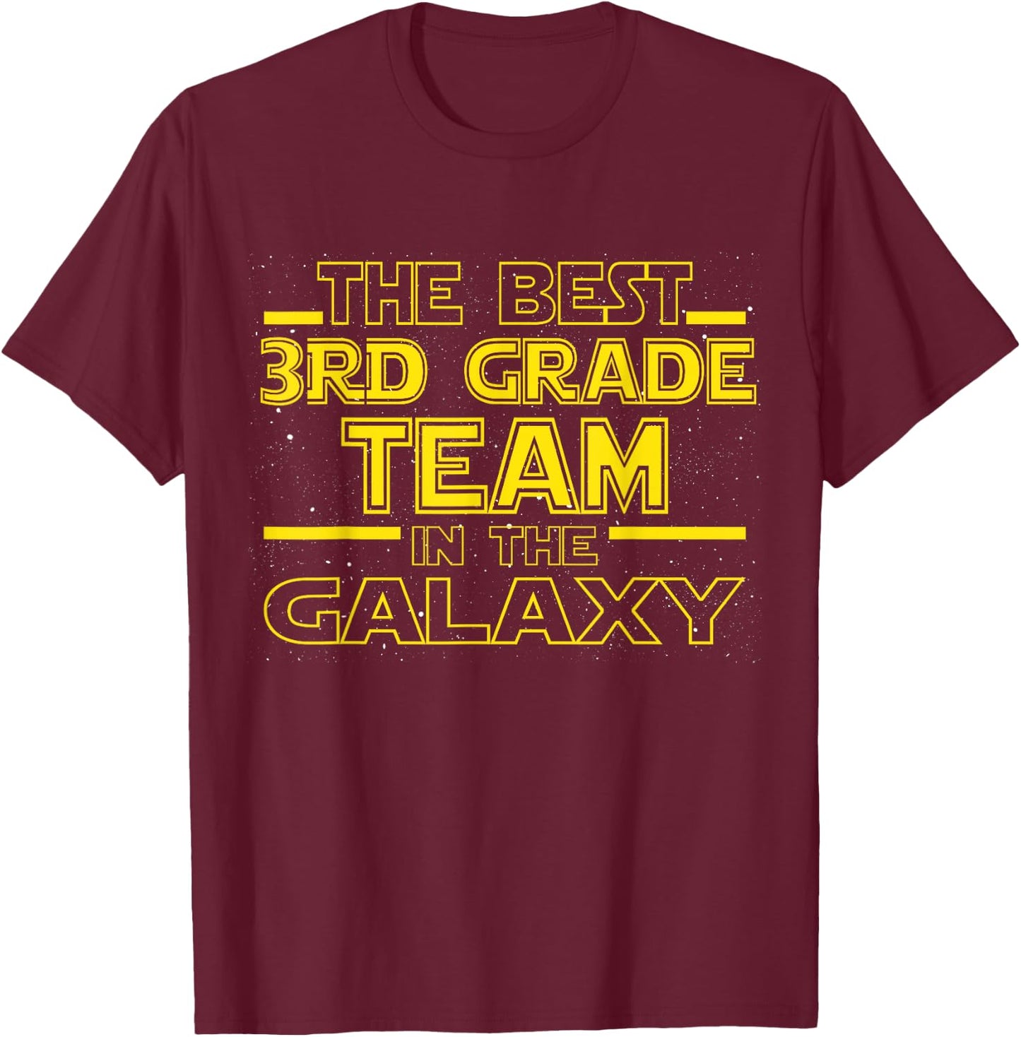Back To School Best 3rd Grade Team In The Galaxy Space Out T-Shirt - T-Shirt | Maroon