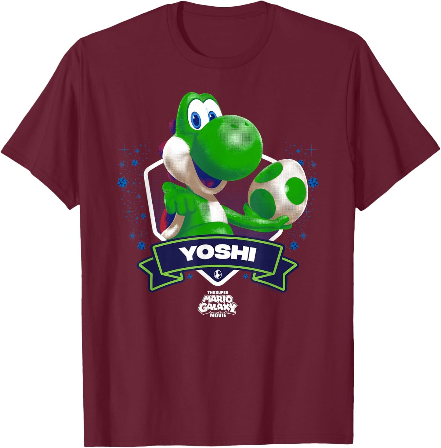 The Super Mario Galaxy Movie Yoshi Champion T-Shirt - T-Shirt | Maroon