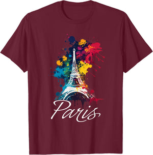 Eiffelturm Paris Mädchen Reise Urlaub Frankreich Souvenir T-Shirt - T-Shirt | Maroon