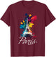 Eiffelturm Paris Mädchen Reise Urlaub Frankreich Souvenir T-Shirt - T-Shirt | Maroon