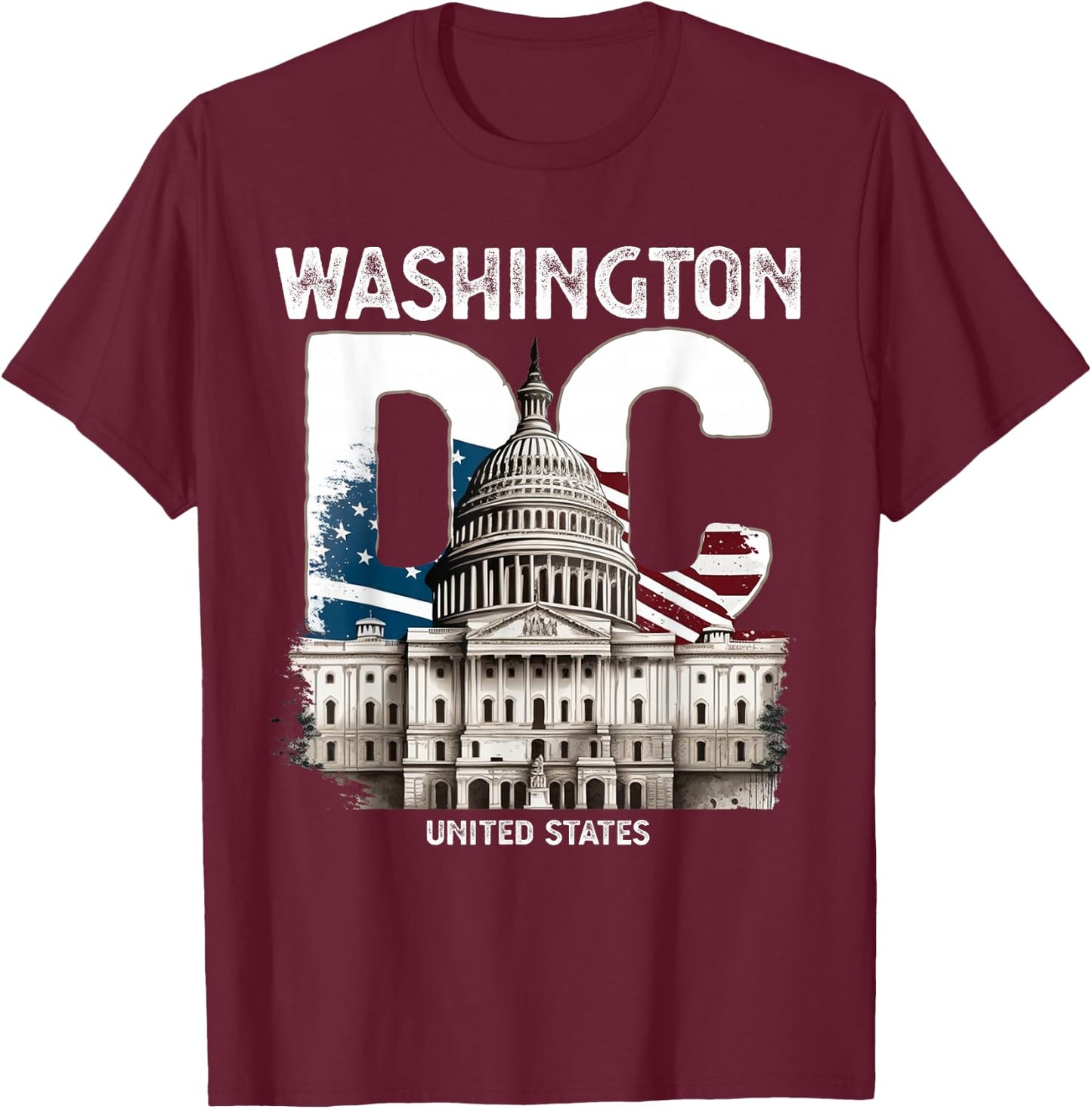 Washington DC Capitol Hill USA Souvenirs Gifts Men Women Kid T-Shirt - T-Shirt | Maroon