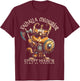 Nordic Norse Valhalla Viking Cat Warrior Men Kids T-Shirt - T-Shirt | Maroon