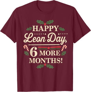Merry Leon Day Noel Backwards Funny Christmas Countdown T-Shirt - T-Shirt | Maroon