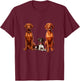 Vizsla and German Shorthaired Pointer Dogs & Puppy T-Shirt - T-Shirt | Maroon
