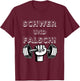 Ruhl with Hard and False Bodybuilding Gym Fitness Studio, black T-Shirt - T-Shirt | Maroon
