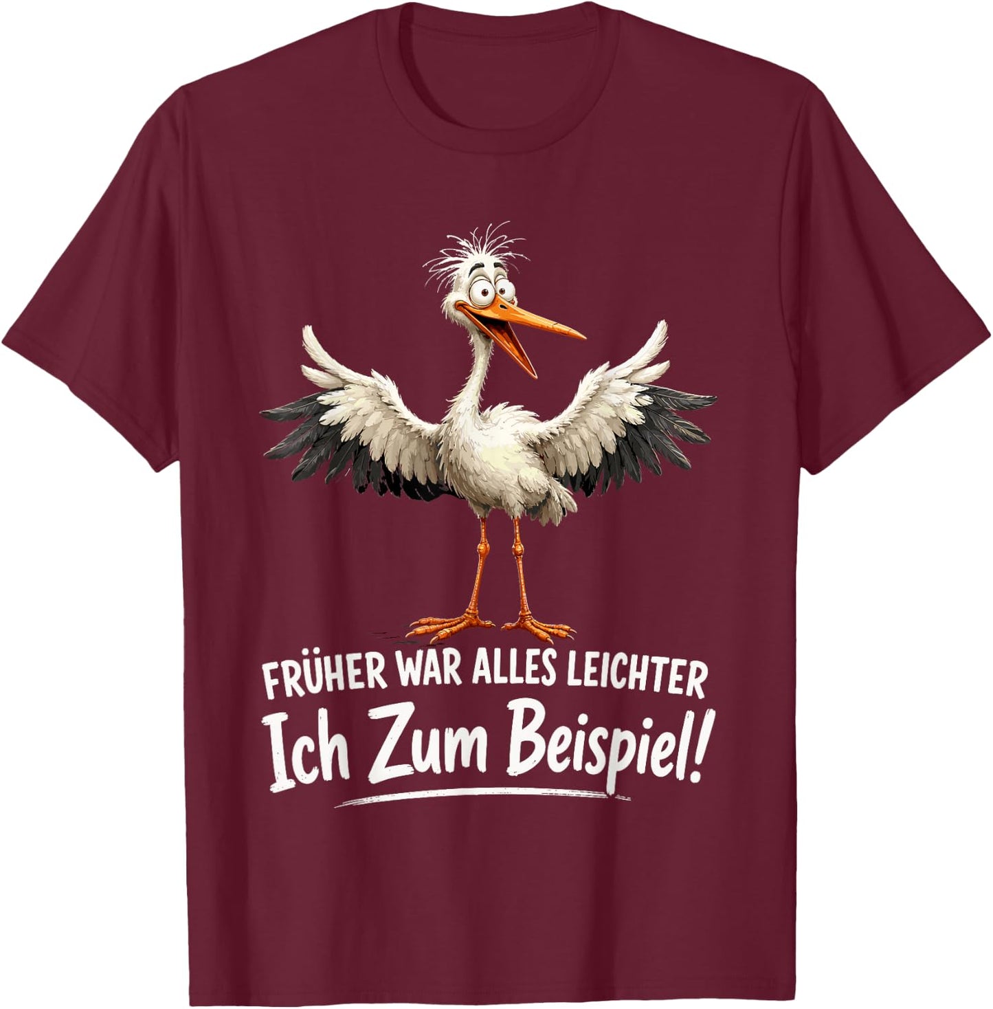 Früher war Alles Leichter Ich zum Beispiel lustiges Möwe T-Shirt - T-Shirt | Maroon