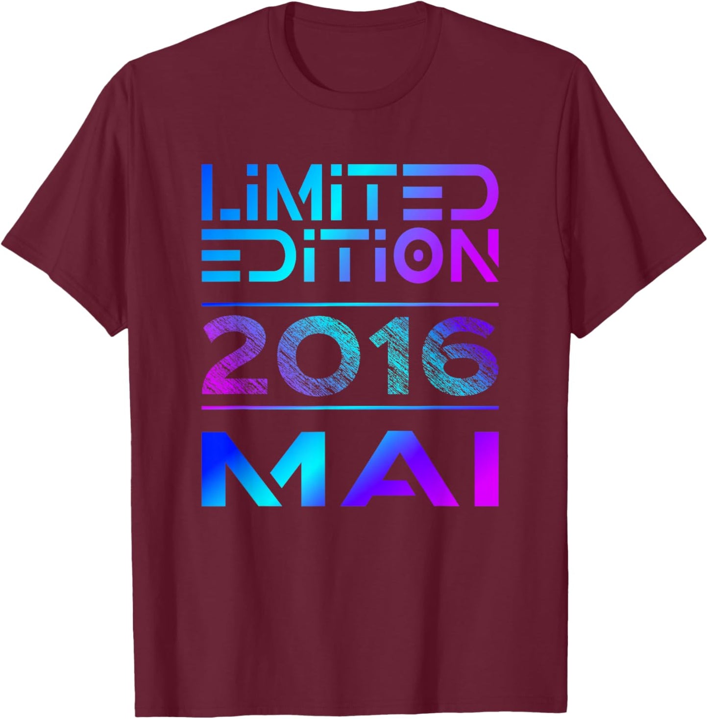 Limited Edition Mai 2016 Junge Mädchen 10. Geburtstag T-Shirt - T-Shirt | Maroon
